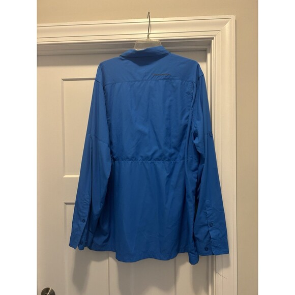 Under Armour Shirt Mens 2XL Blue Offshore Fishing Performance HeatGear Vented LS - Picture 6 of 9